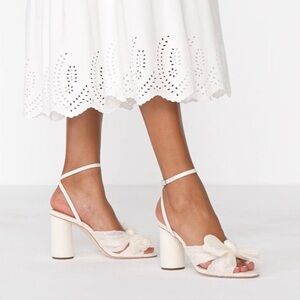 Loeffler Randall Camellia Pearl Pleated Bow Heels